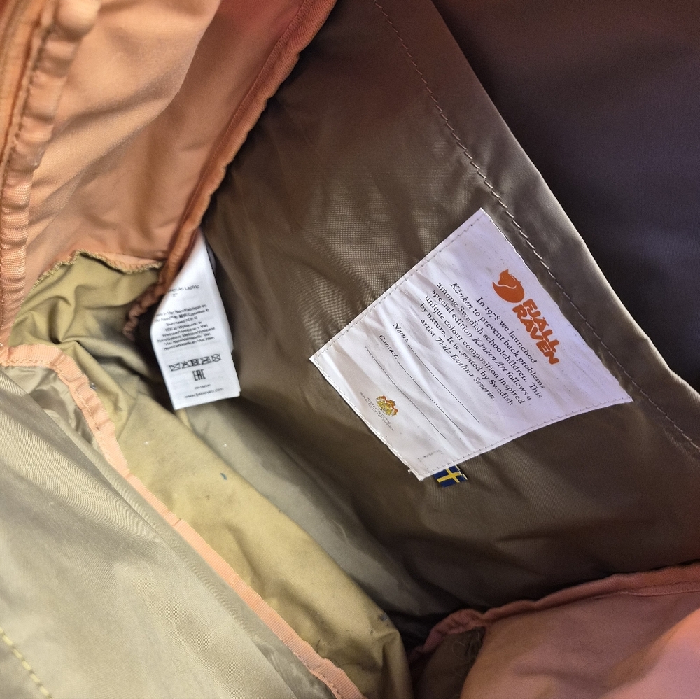 Fjallraven Kanken Backpack Pink and Tan - Picture 4 of 5